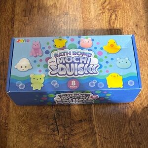 Bath Bomb with Mochi Squish - Blue and Yellow